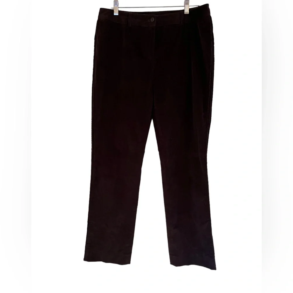 Etcetera Chocolate Brown Corduroy Pant 8 NEW